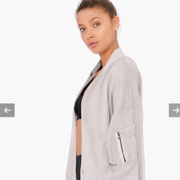 Álo Field Bomber Jacket in dove gray. - Picture 7 of 11